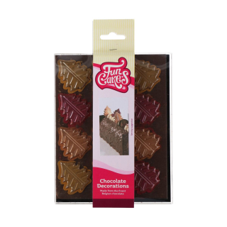 Čokoládová dekorace vánoční stromečky 12 ks FunCakes